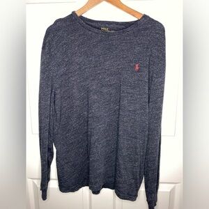 Polo by Ralph Lauren Men's Heather Gray Long Sleeve Tee Shirt